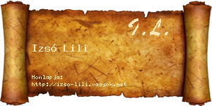 Izsó Lili névjegykártya