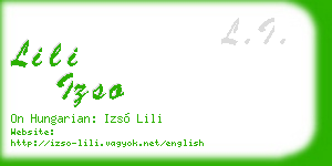 lili izso business card